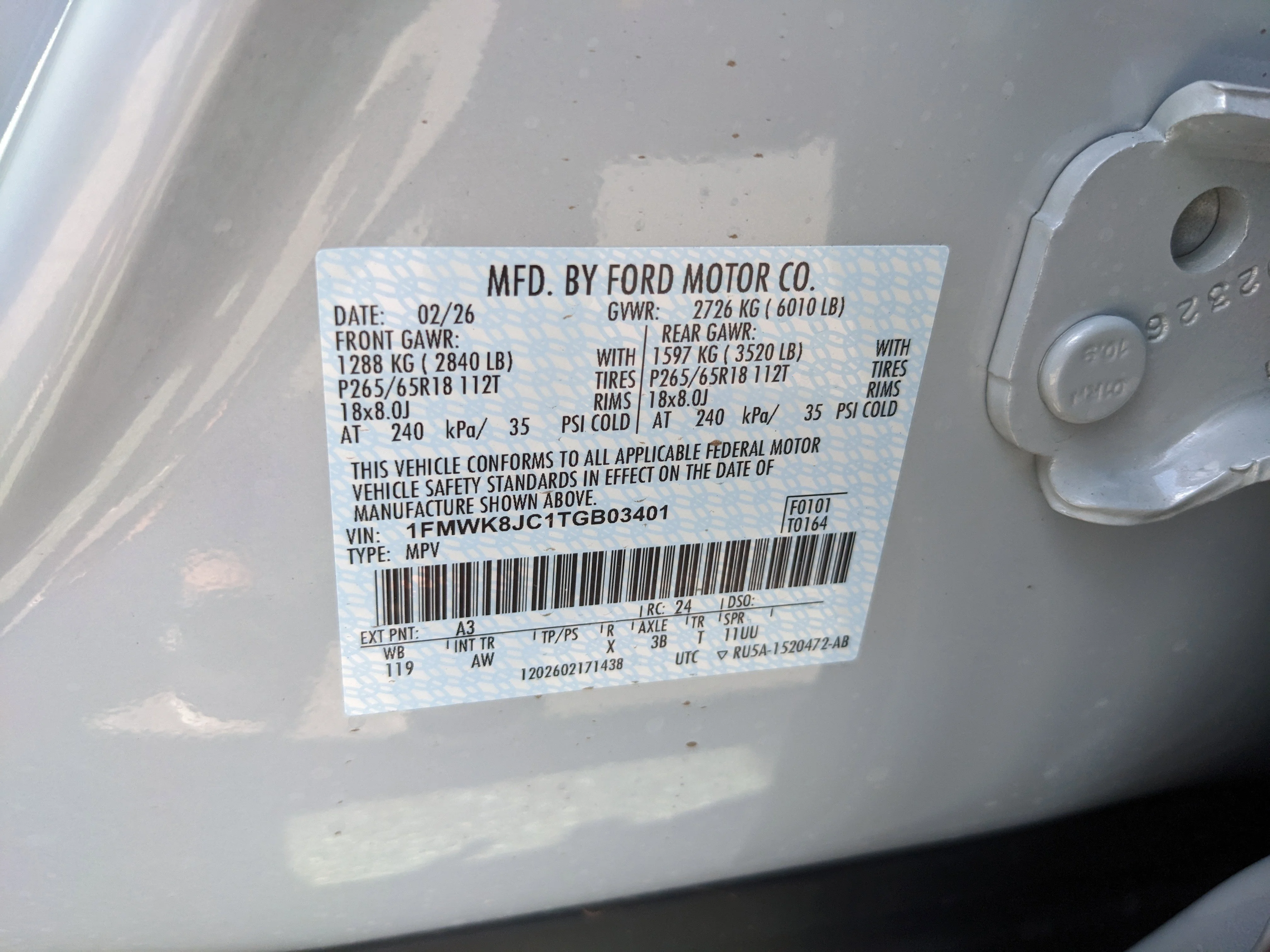 New 2026 Space White Metallic Ford Tremor® image 34