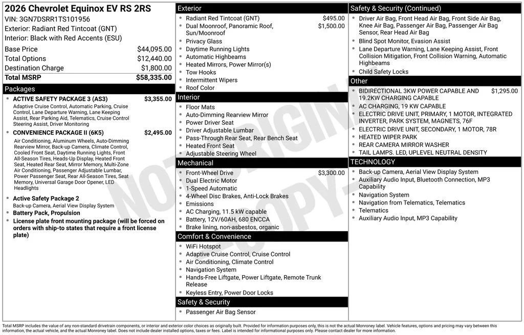 New 2026 Radiant Red Tintcoat Chevrolet RS image 5
