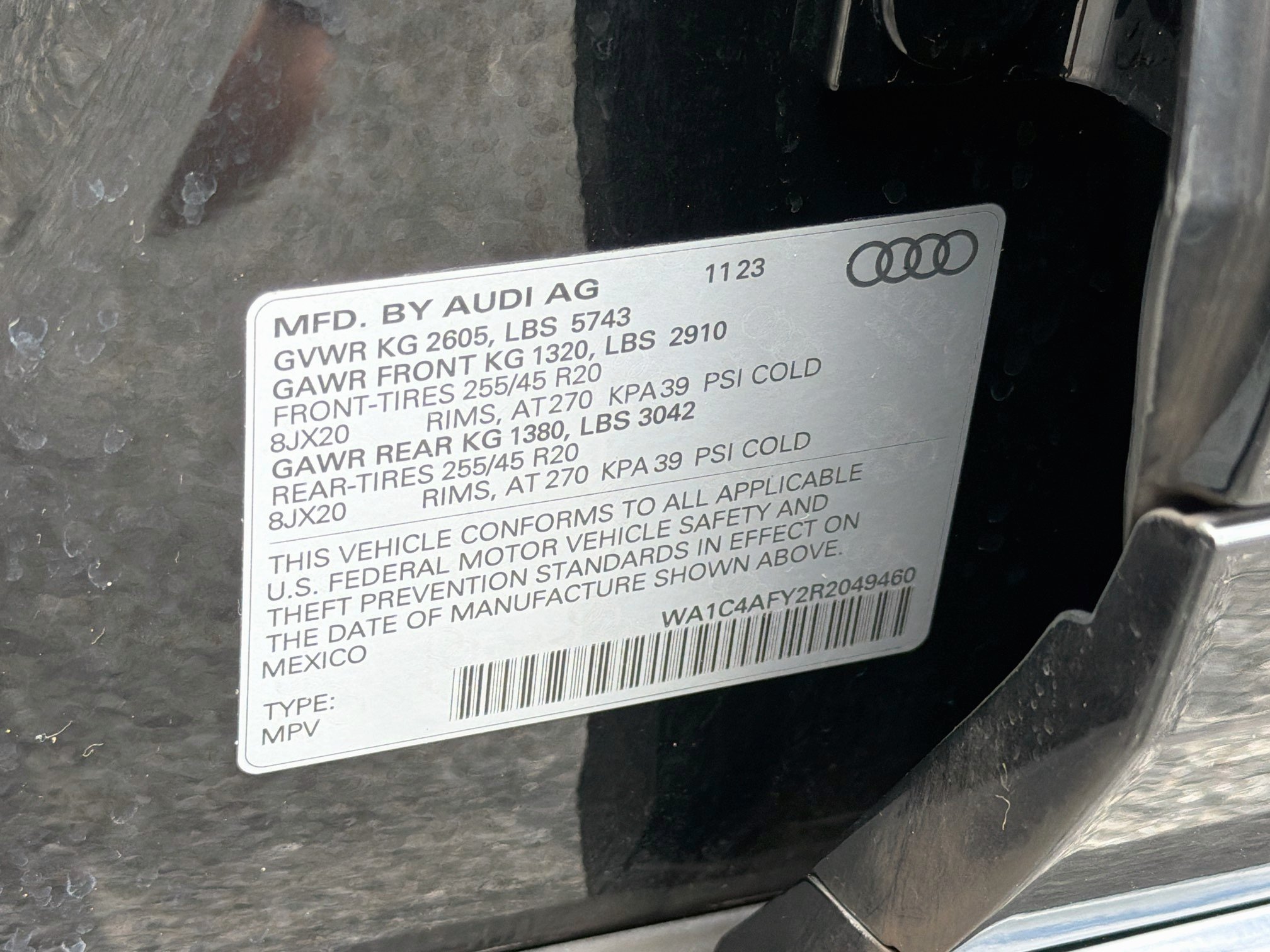 Used 2024 Mythos Black Metallic Audi Prestige image 46