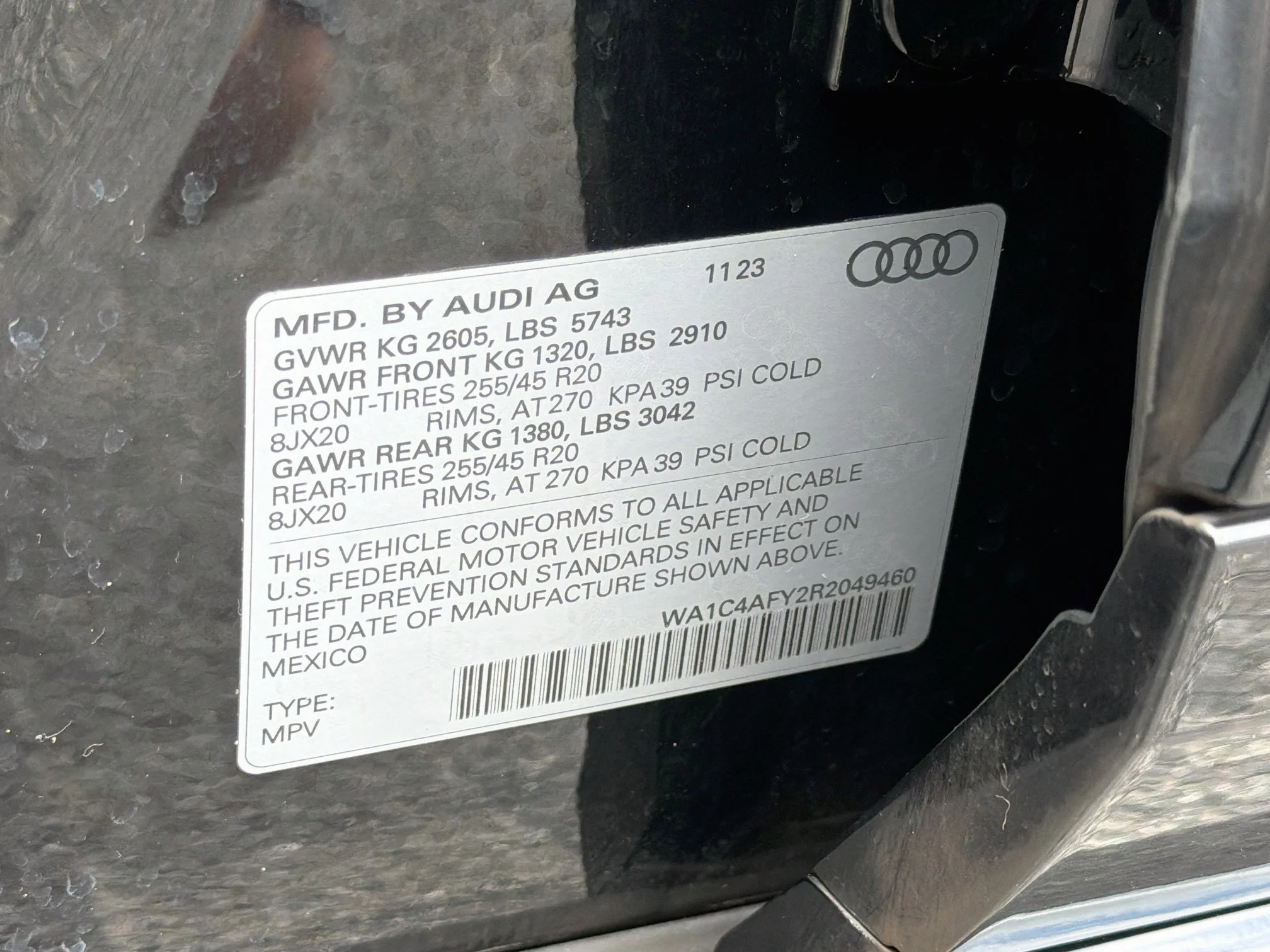 Used 2024 Mythos Black Metallic Audi Prestige image 46