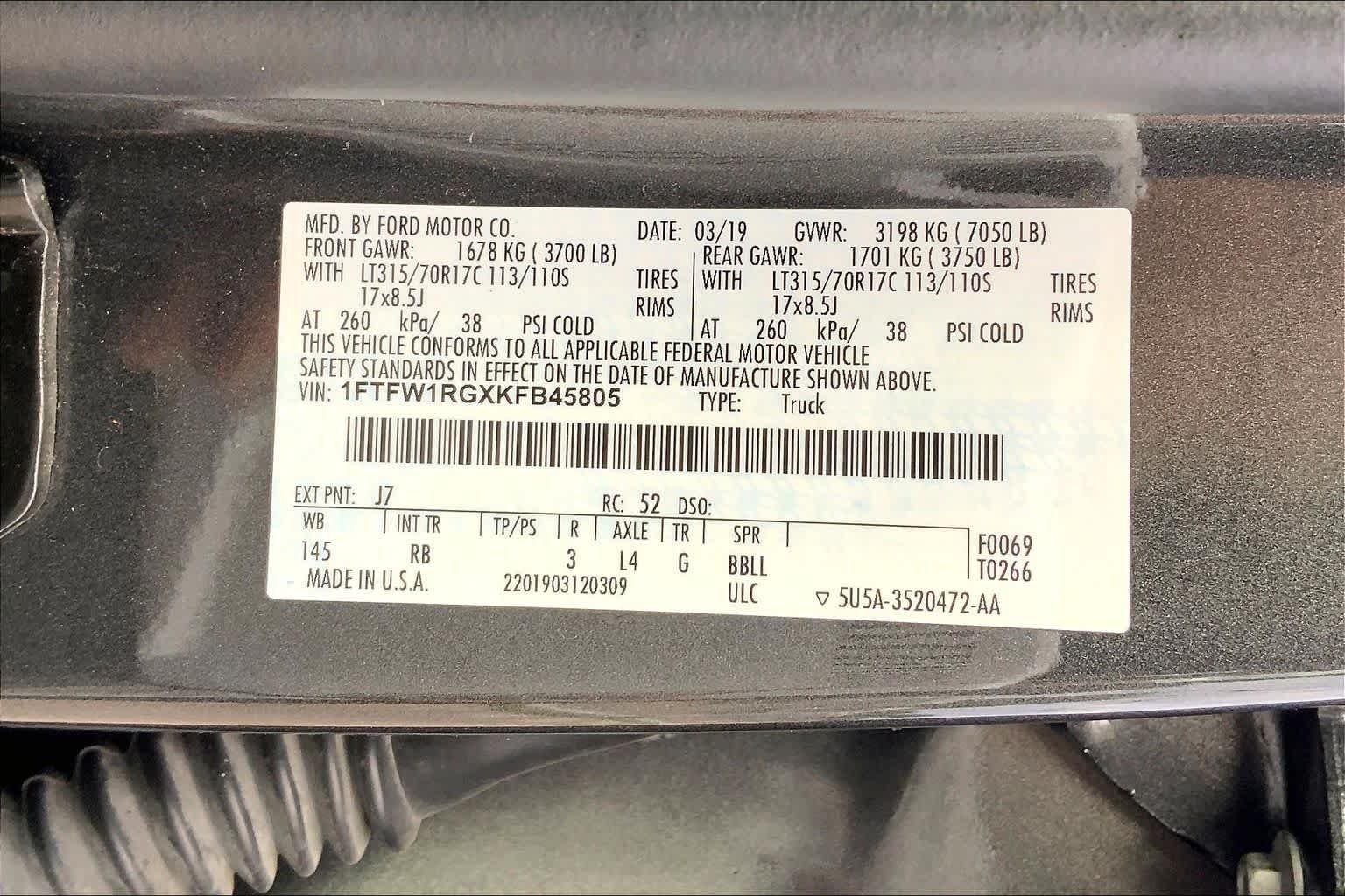 Used 2019 Magnetic Metallic Ford Raptor image 35