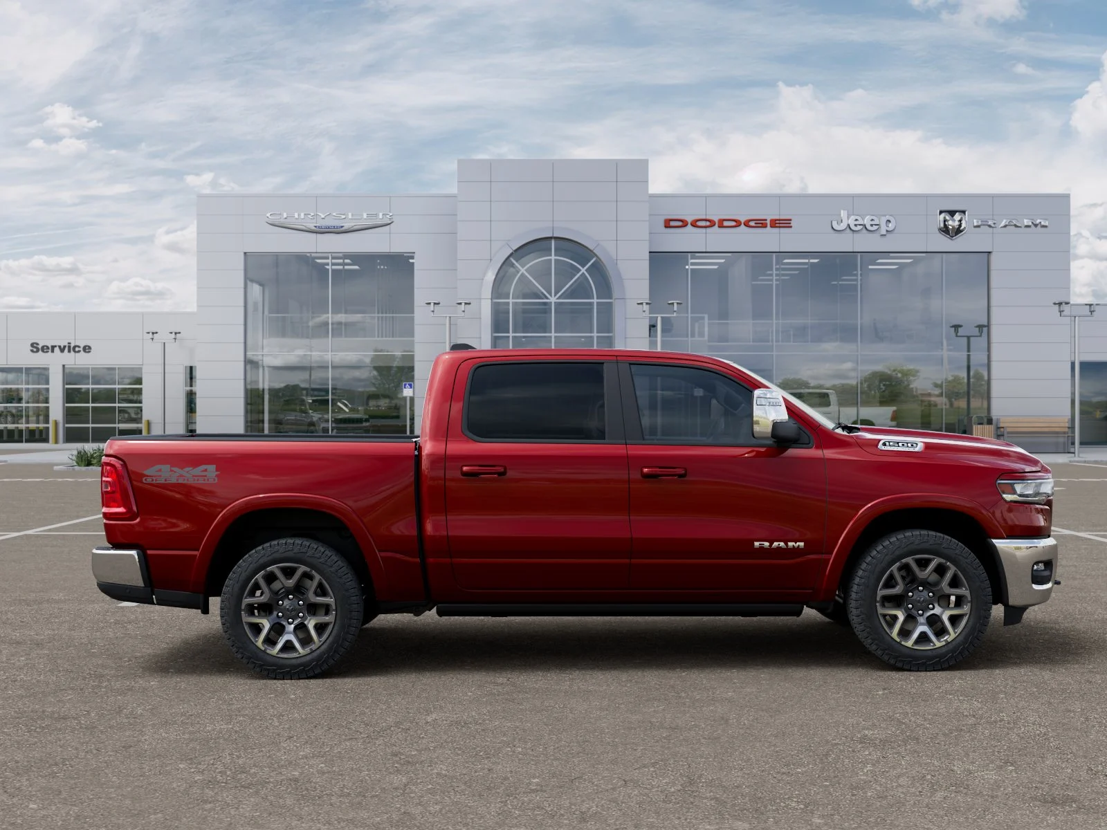 New 2027 Molten Red Pearl-Coat Exterior Paint RAM Laramie image 55