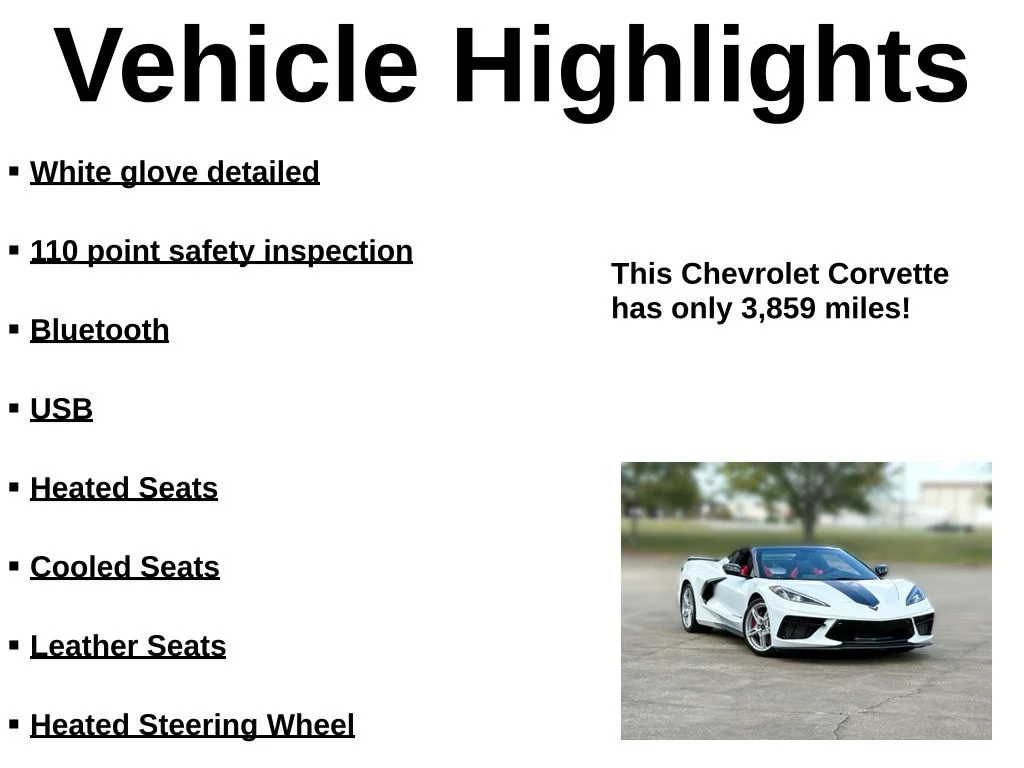 Used 2023 White Chevrolet Stingray image 37