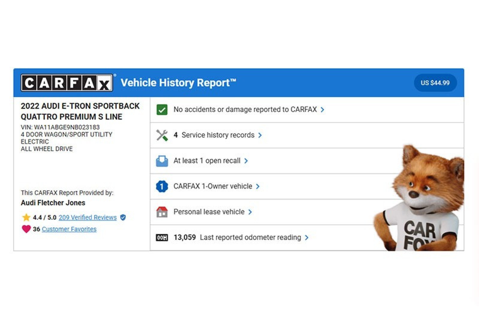 Used 2022 Audi e-tron Sportback Premium with VIN WA11ABGE9NB023183 for sale in Costa Mesa, CA