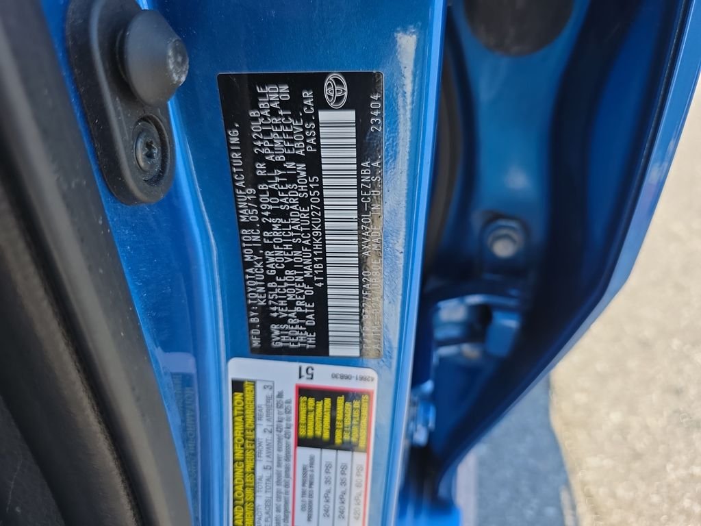 Used 2019 Blue Toyota LE image 35