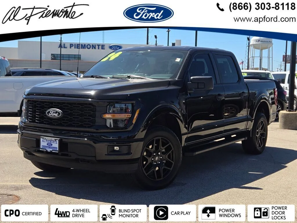 Used 2024 Agate Black Metallic Ford STX image 1