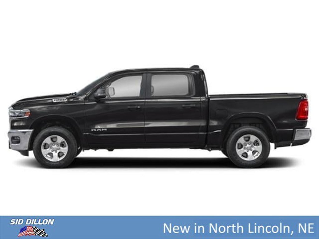 New 2026 Diamond Black Crystal Pearl-Coat Exterior Paint RAM Big Horn Crew Cab 4x4 5