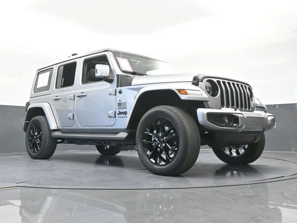 Used 2021 Billet Silver Metallic Clearcoat Jeep Unlimited Sahara High Altitude image 63