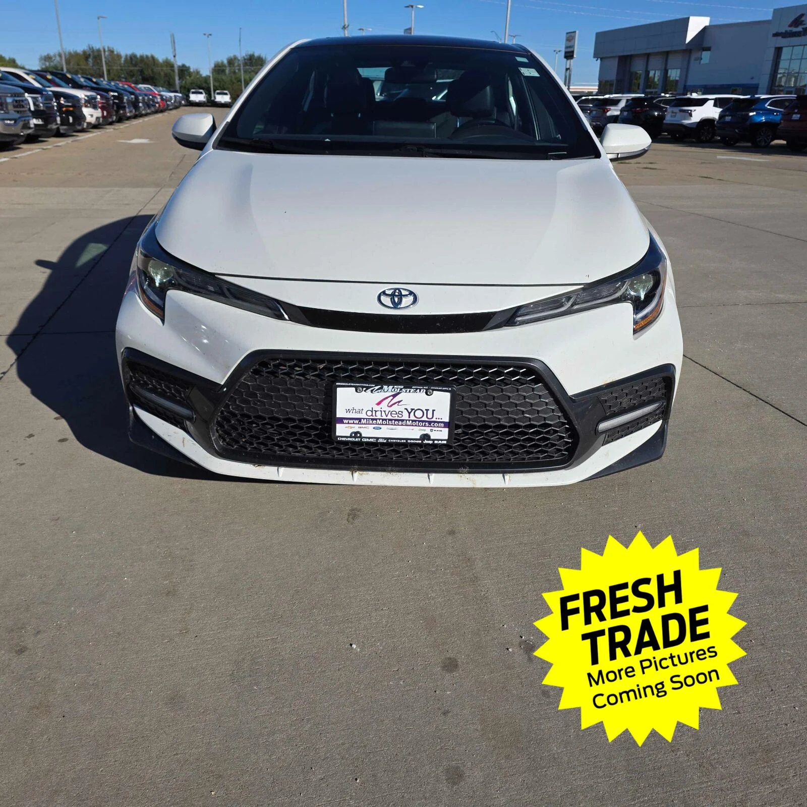 Used 2021 Blizzard Pearl w/Black Sand Pearl Roof Toyota SE image 3