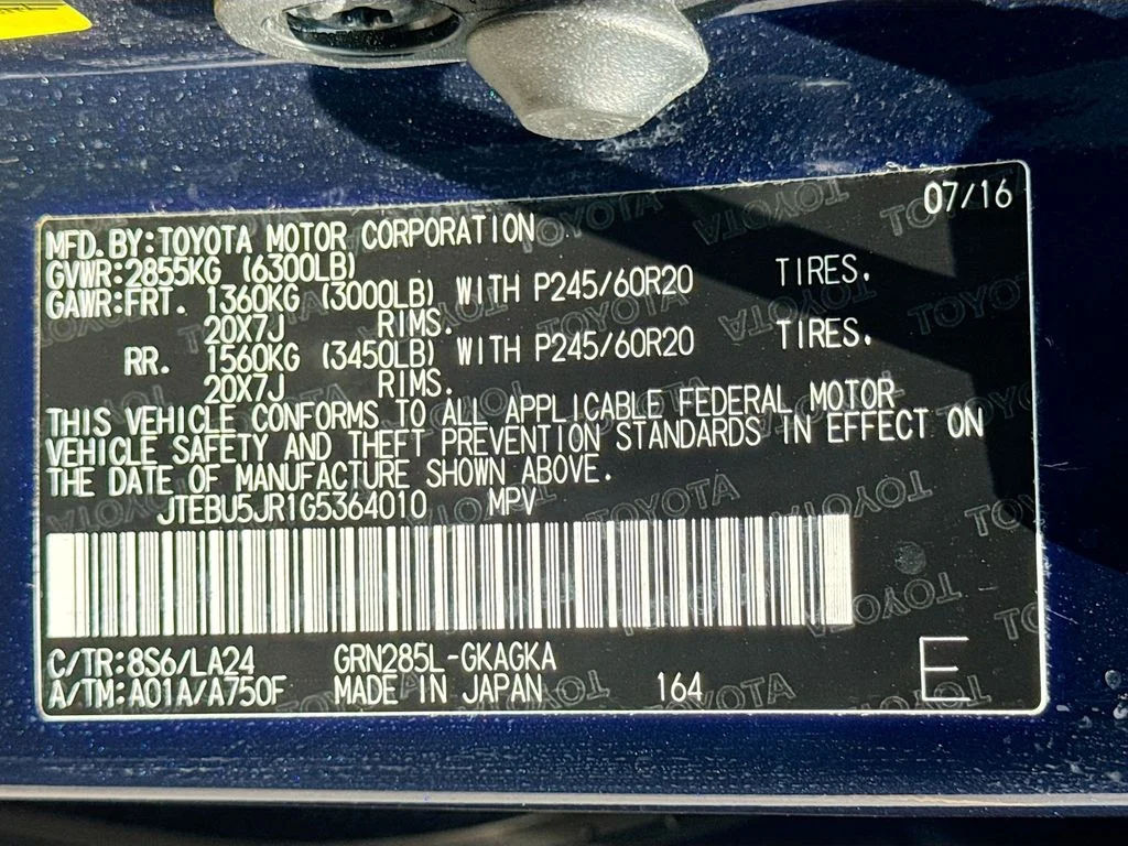 Used 2016 Blue Toyota Limited image 40