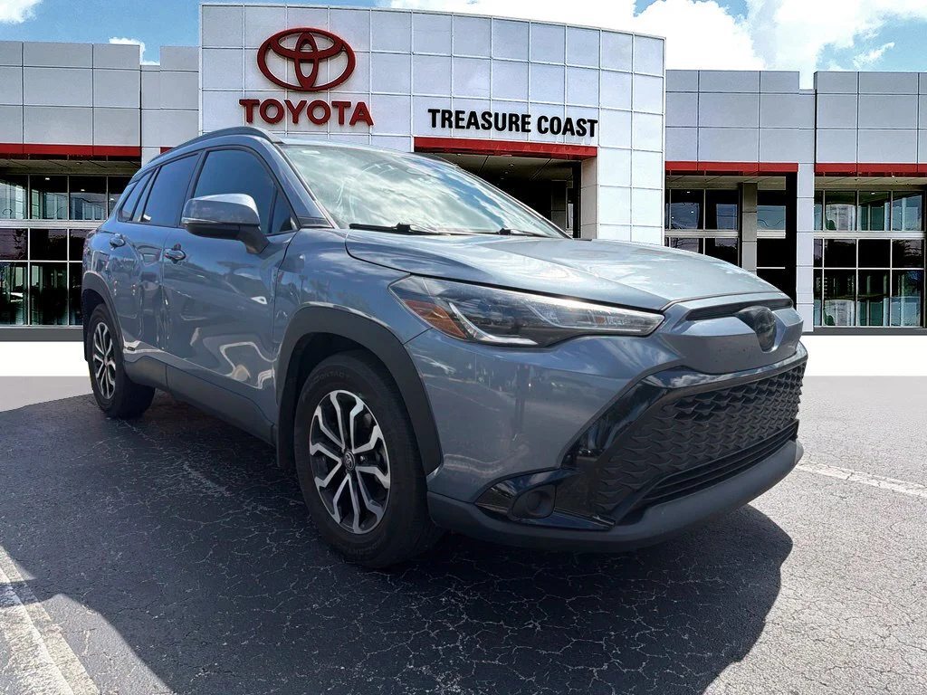 Used 2024 Blue Toyota Hybrid SE image 1