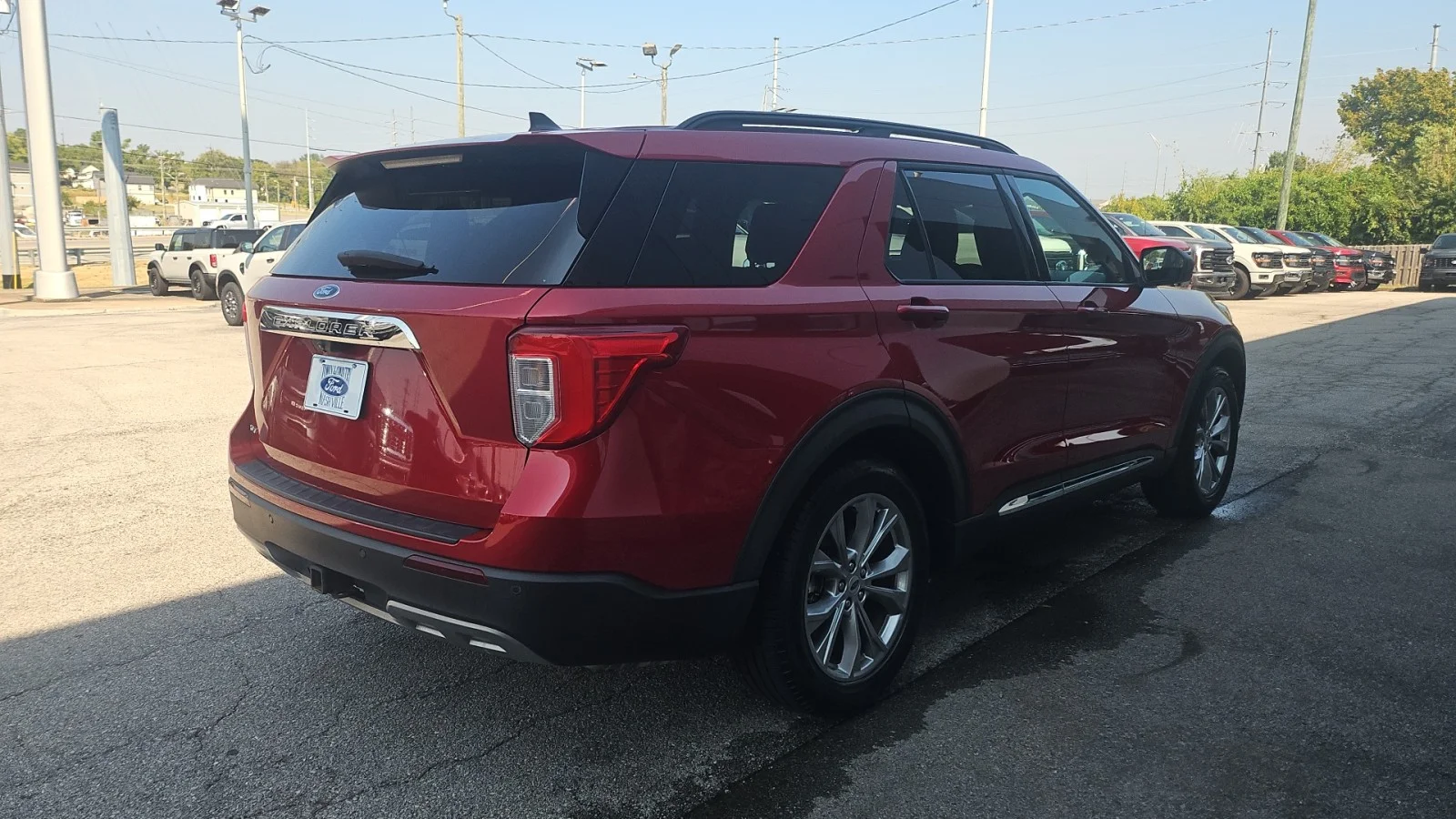 Used 2021 Rapid Red Metallic Tinted Clearcoat Ford XLT RWD image 5