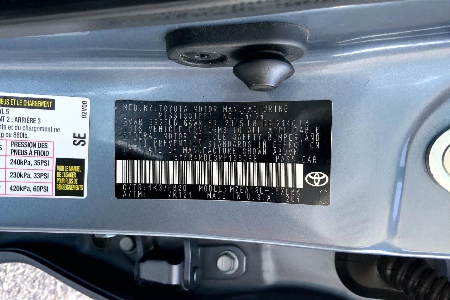 Used 2024 Celestite Toyota LE image 36