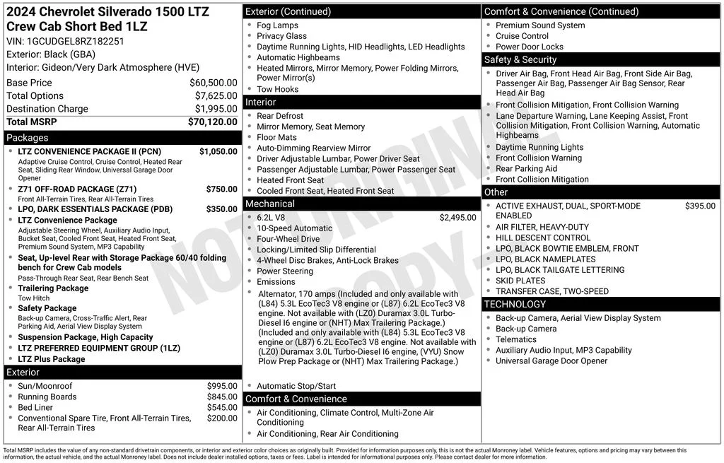 Used 2024 Black Chevrolet LTZ image 3