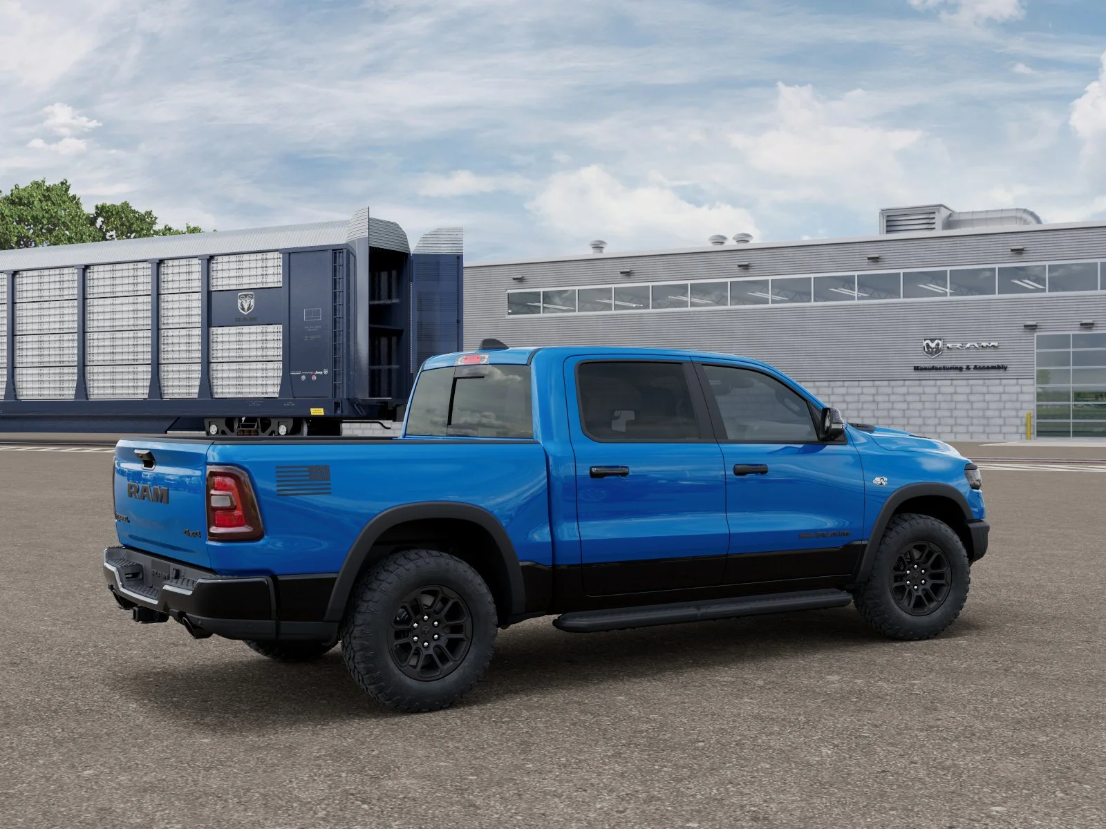 New 2026 Hydro Blue Pearl-Coat Exterior Paint RAM Rebel image 2