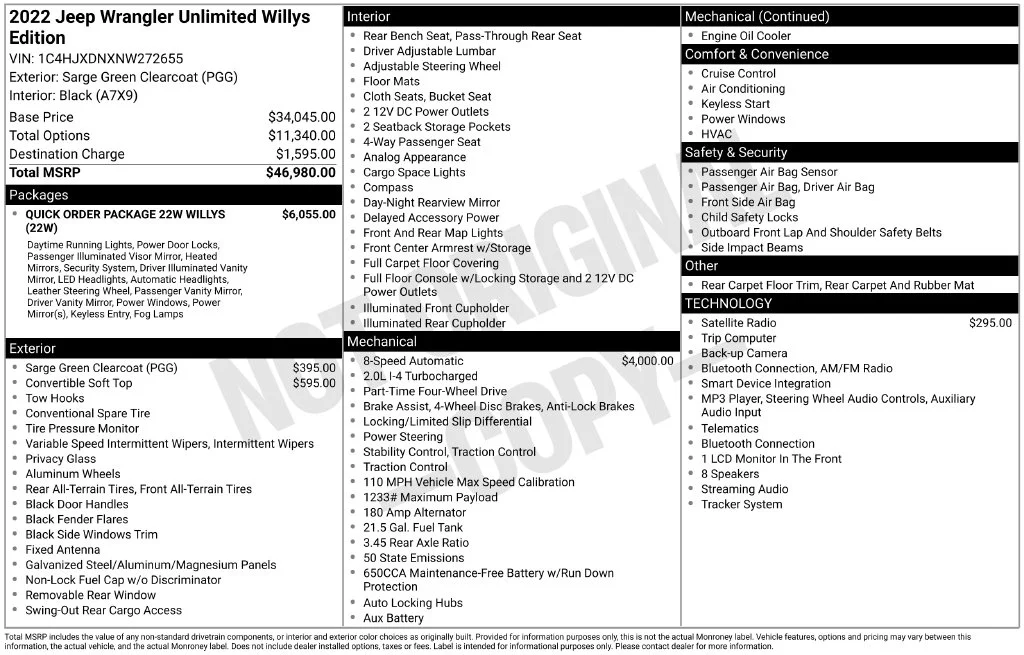 Certified Used 2022 Green Jeep Unlimited Willys image 38