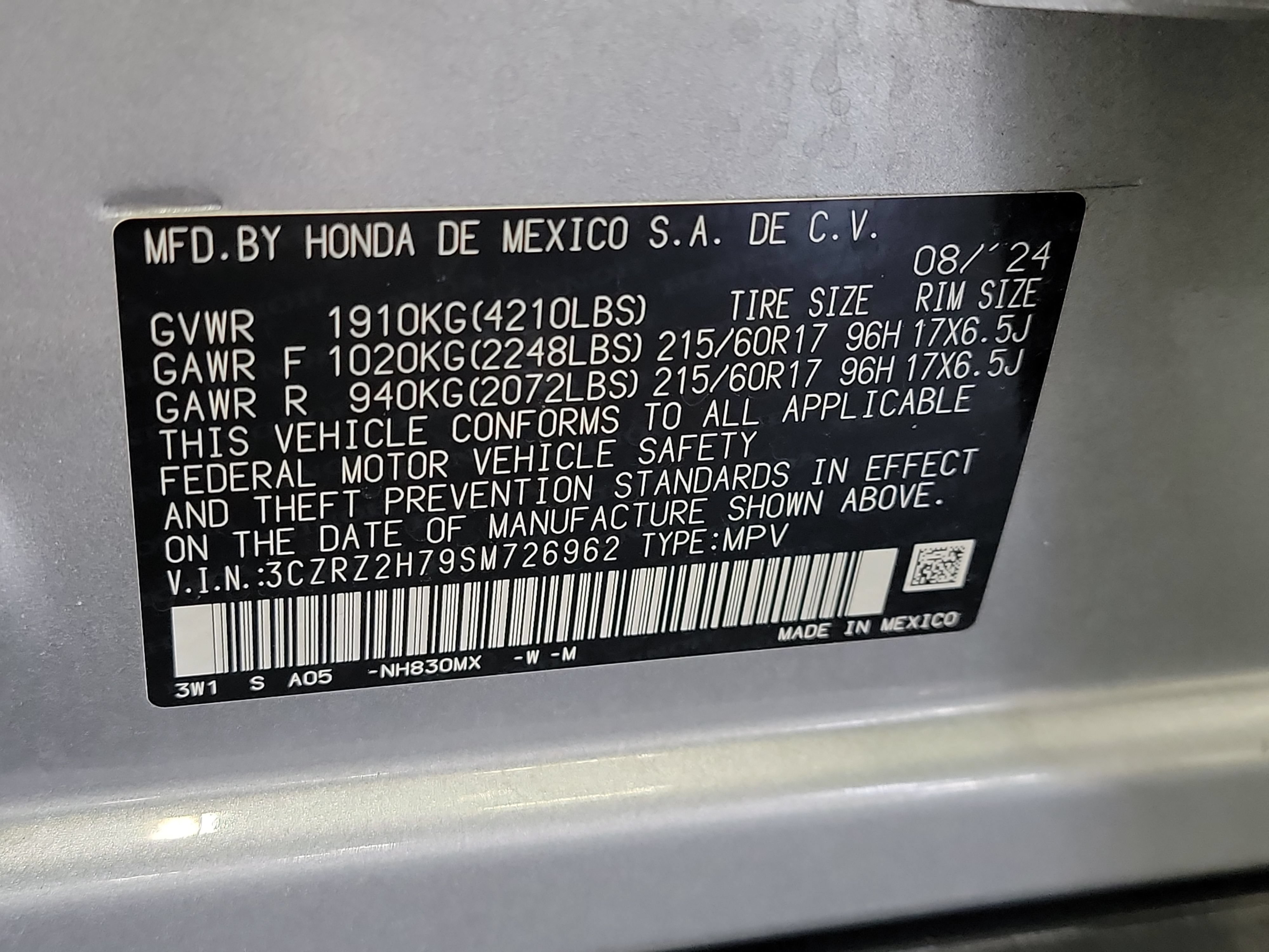 Certified Used 2025 Lunar Silver Metallic Honda AWD EX-L image 33