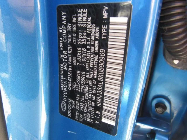 Used 2019 Aqua Blue Hyundai SEL image 27