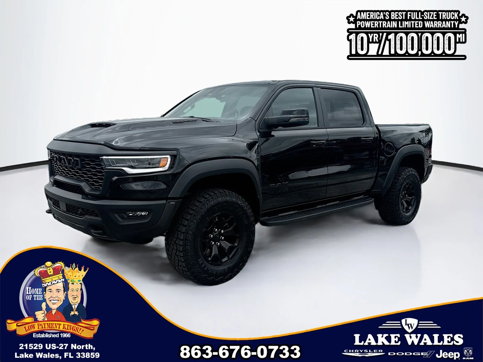 New 2026 Diamond Black Crystal Pearl-Coat Exterior Paint RAM  image 2
