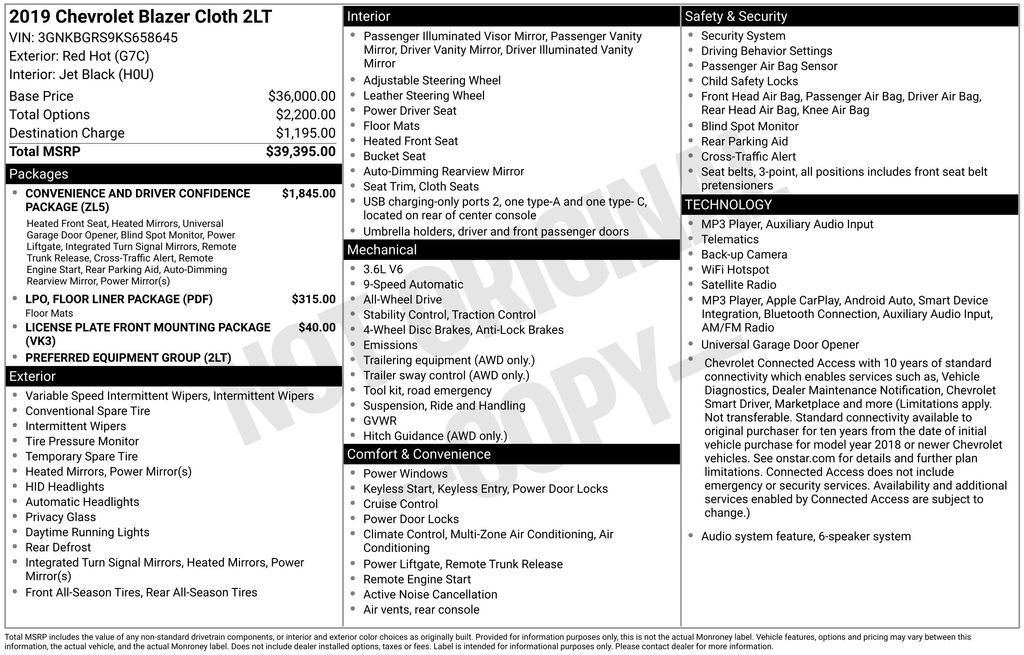 Used 2019 Red Chevrolet Base image 2