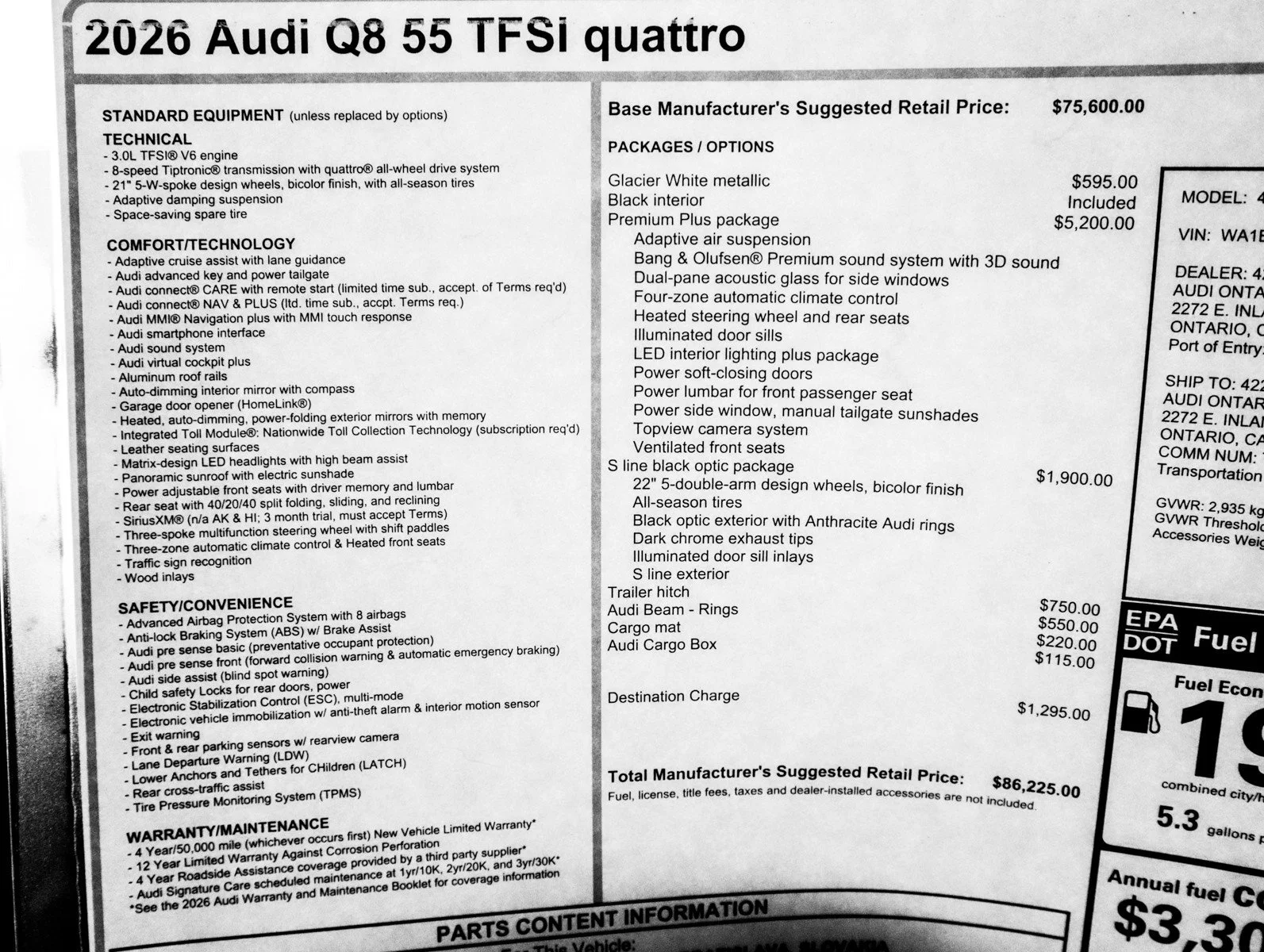 New 2026 Glacier White Metallic Audi Premium Plus image 30