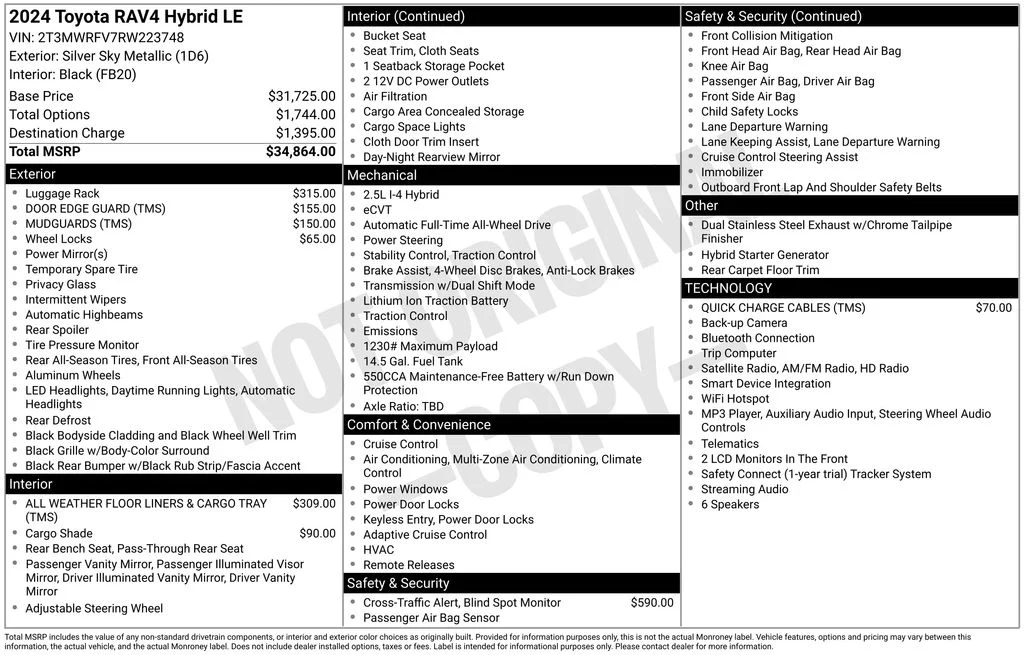 Used 2024 Silver Toyota LE image 2