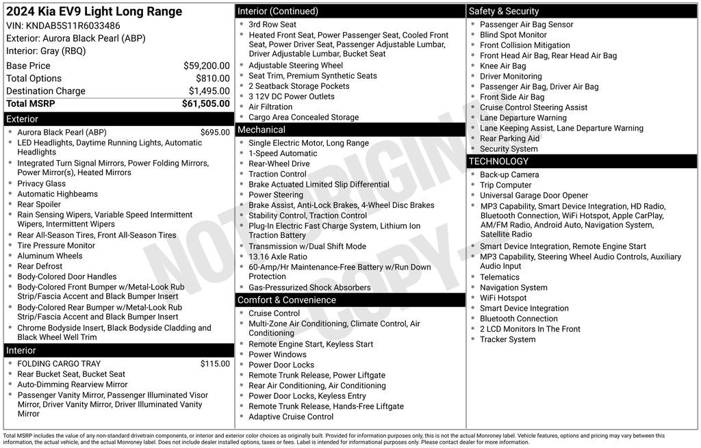 Certified Used 2024 Black Kia Light Long Range image 2