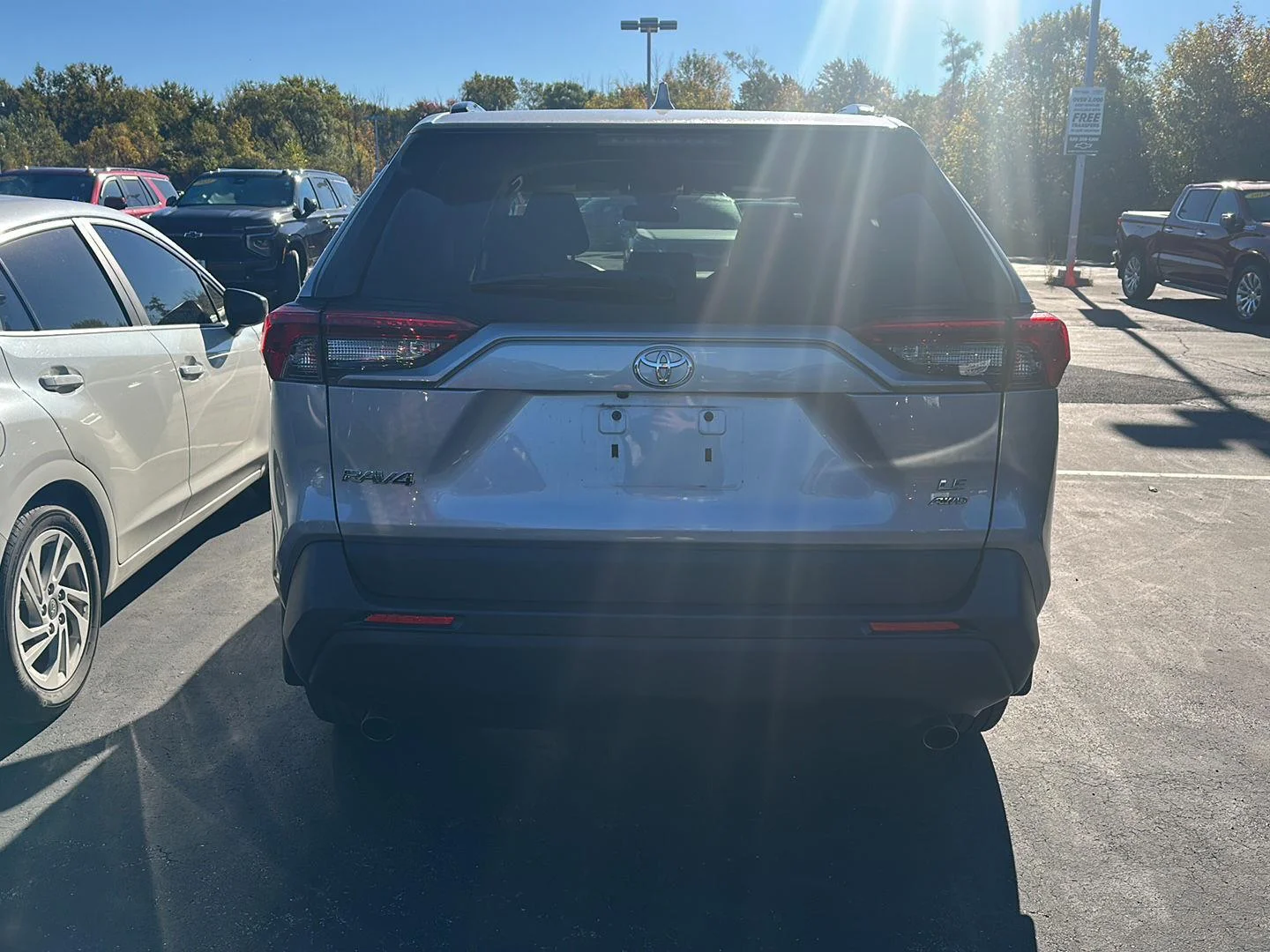 Used 2020 Silver Sky Metallic Toyota LE image 3