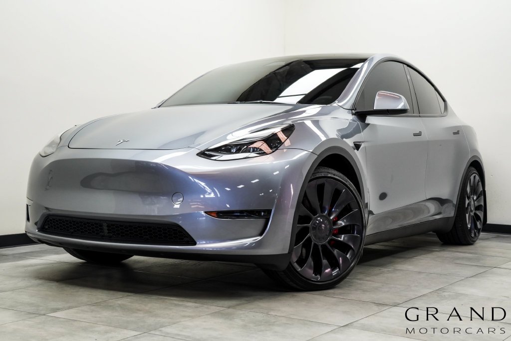 Used 2025 Silver Tesla Performance image 1