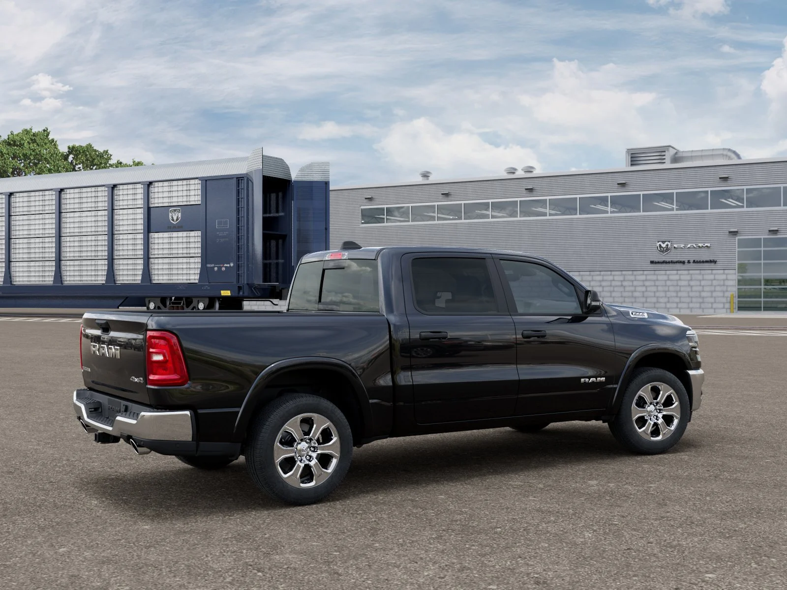 New 2026 Diamond Black Crystal Pearl-Coat Exterior Paint RAM BIG HORN image 2
