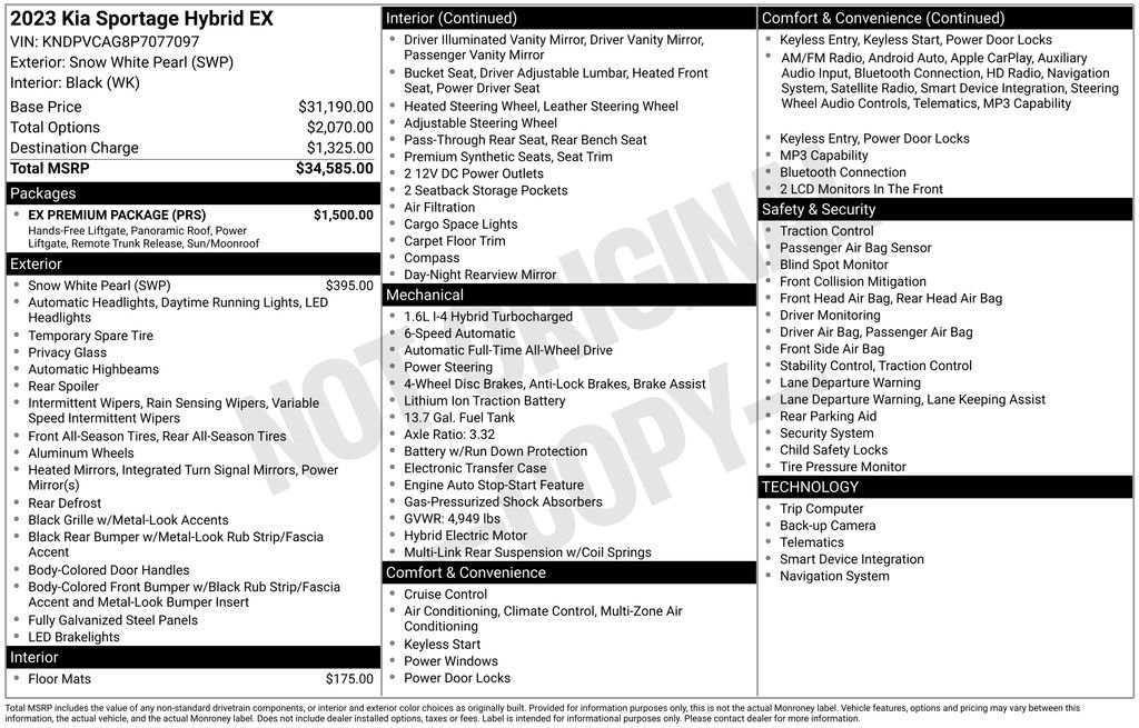 Used 2023 White Kia EX image 27