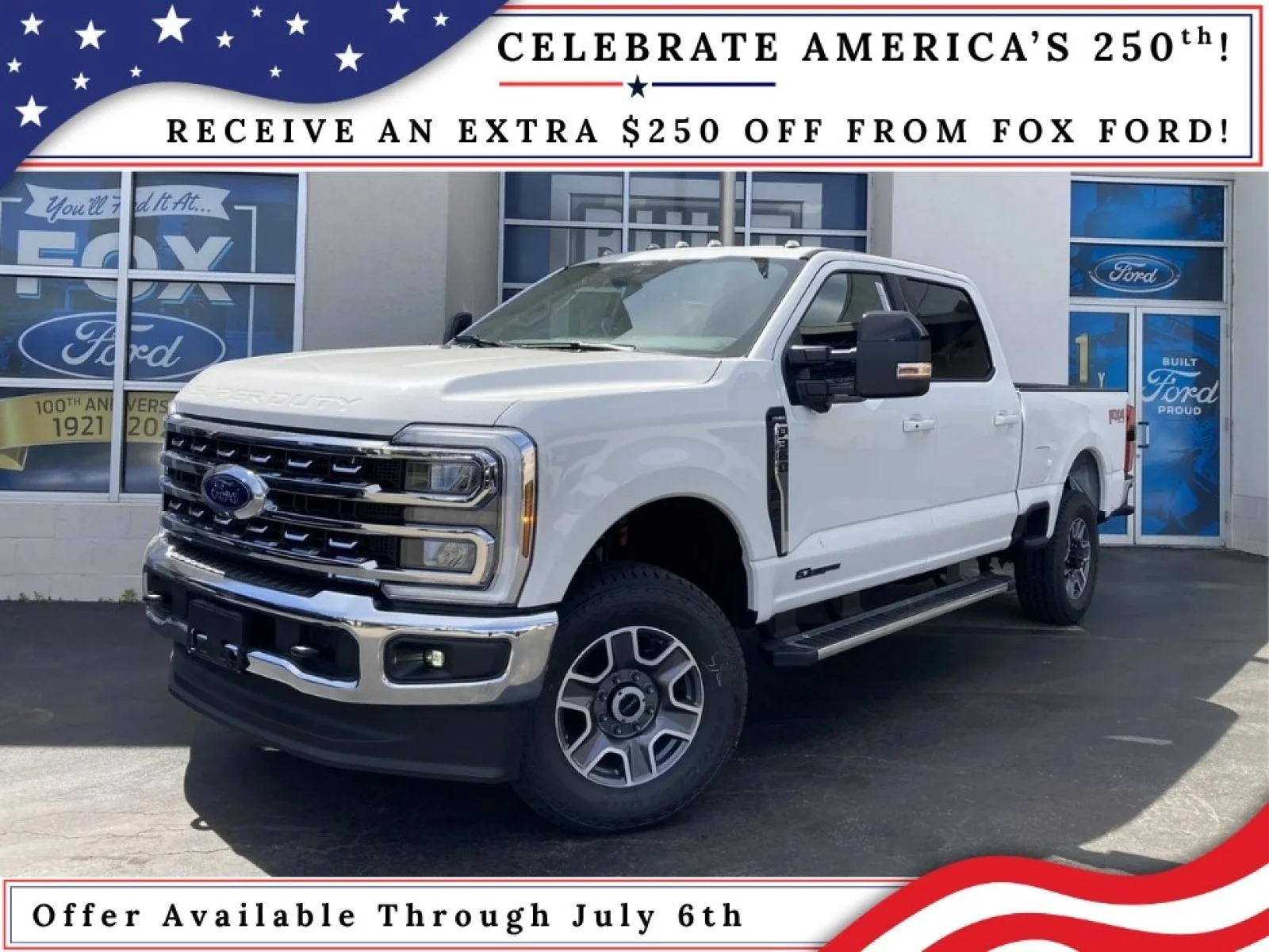 New 2026 Star White Metallic Tri-Coat Ford F-350® Lariat® image 1