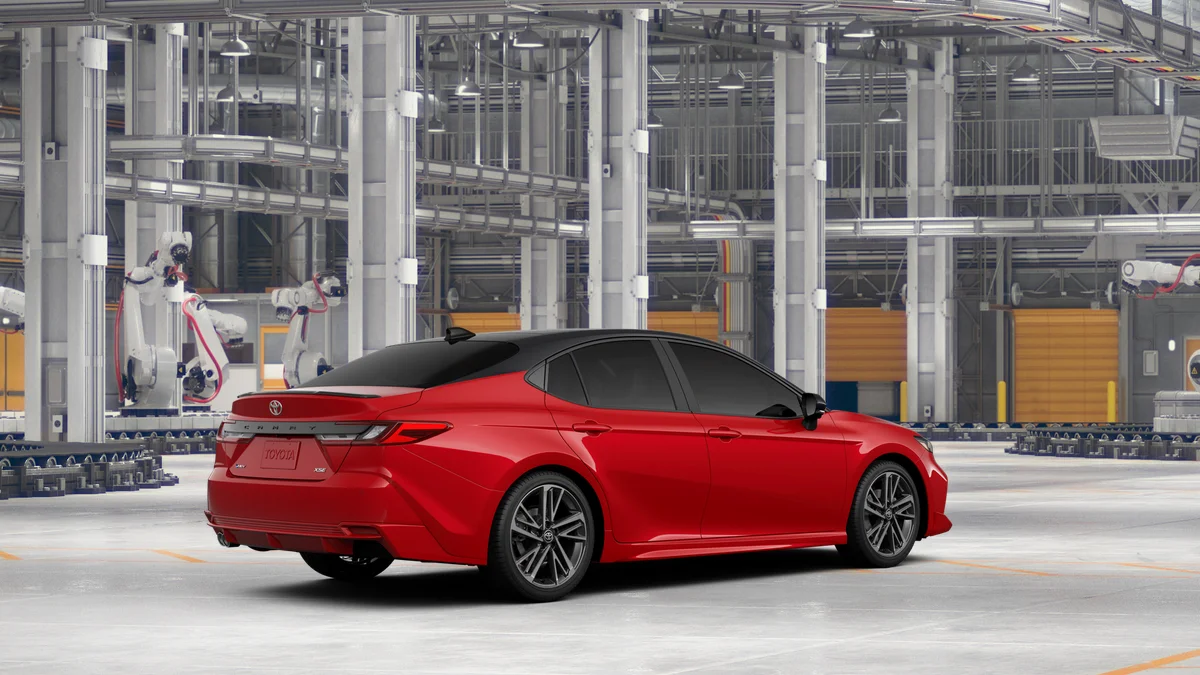 New 2026 Supersonic Red with Midnight Black Metallic roof Toyota XSE image 10