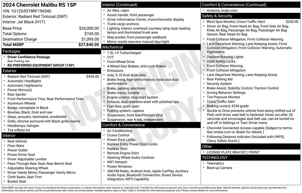 Used 2024 Red Chevrolet RS image 40