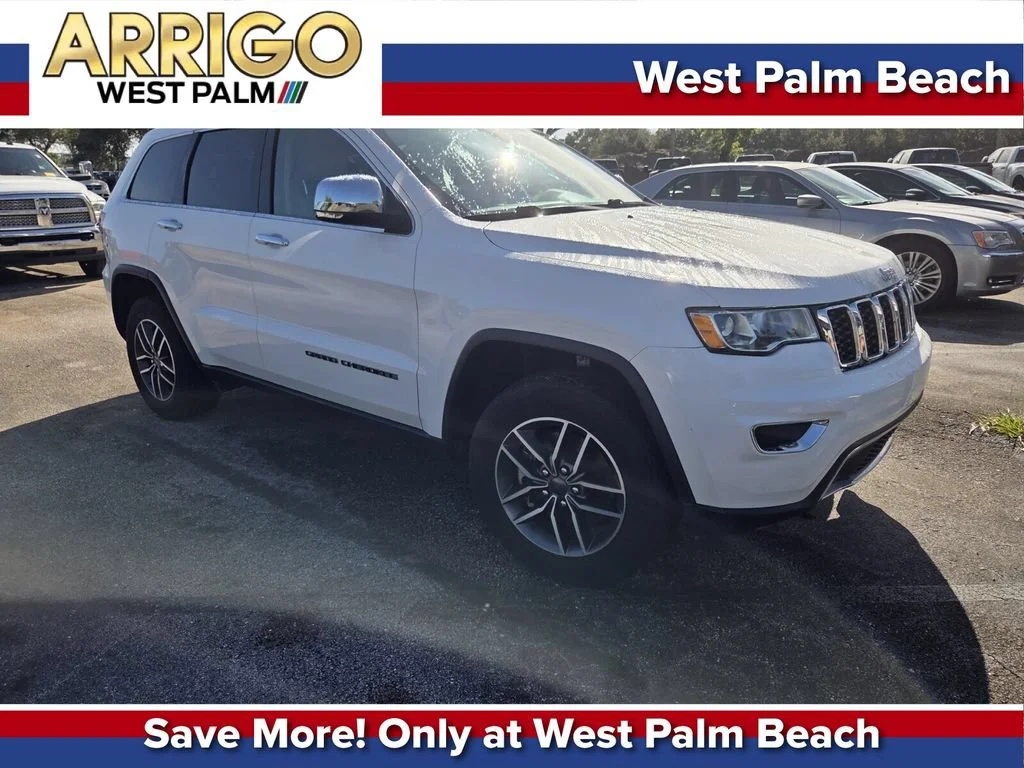 Used 2021 Bright White Clearcoat Jeep Limited image 1