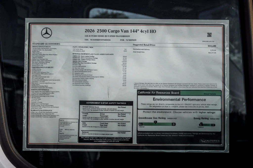New 2026 Arctic+White Mercedes-Benz Cargo 144 WB image 21