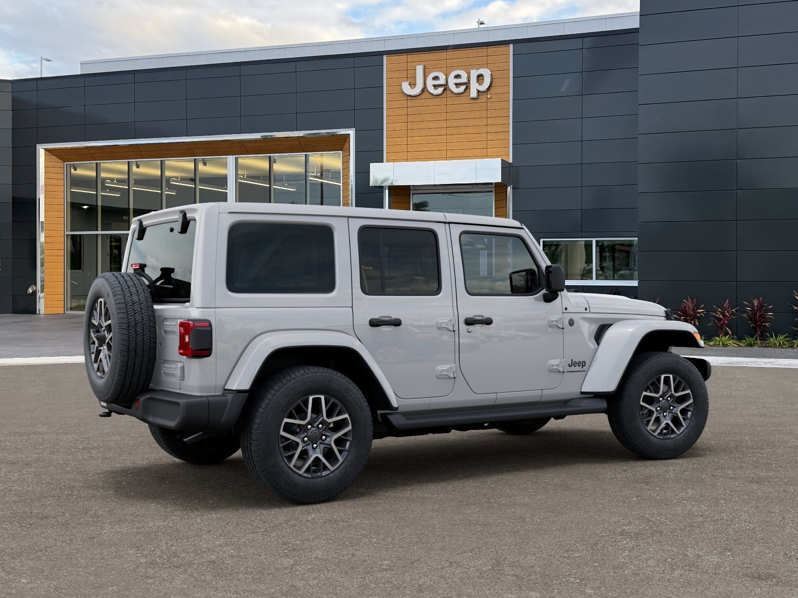 New 2026 Bright White Clear-Coat Exterior Paint Jeep Sahara image 36