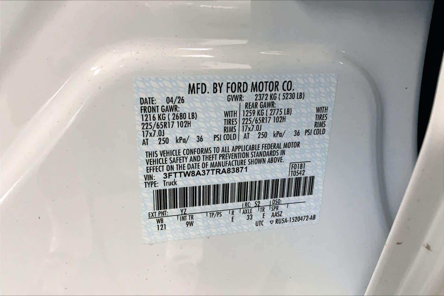 New 2026 Oxford White Ford XL image 20