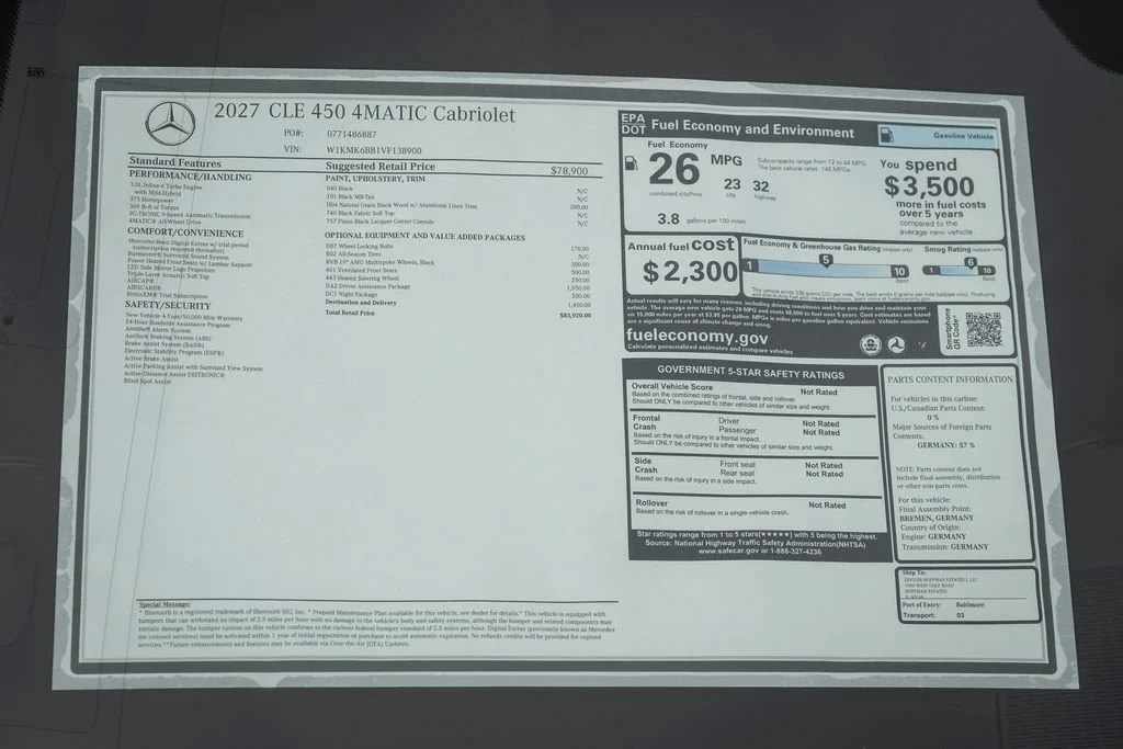 New 2027 Black Mercedes-Benz CLE 450 image 65