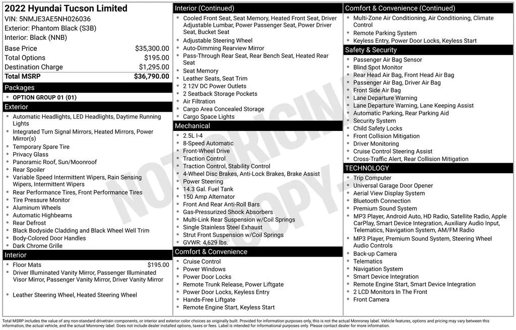 Used 2022 Black Hyundai Limited image 17