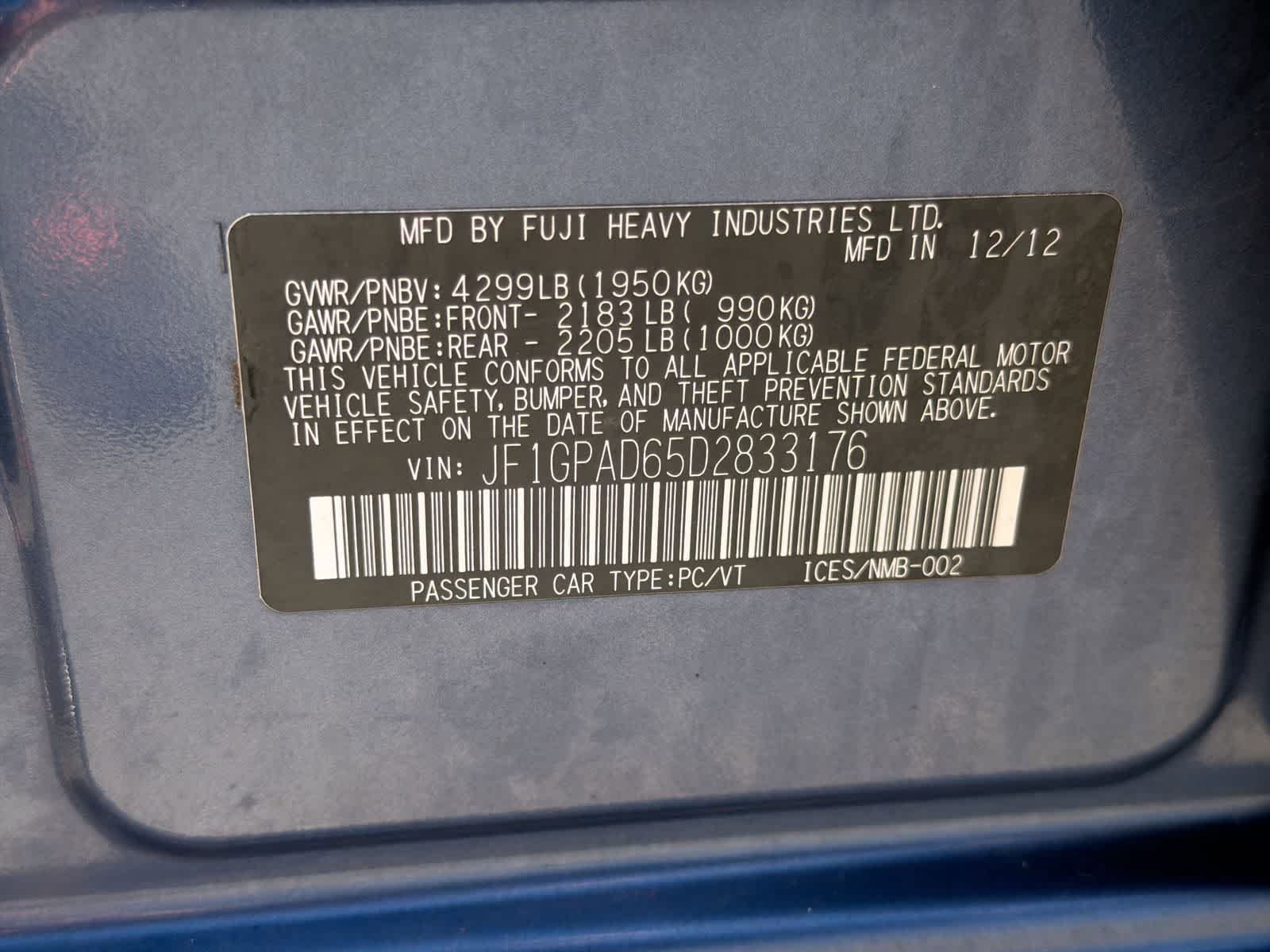 Used 2013 Marine Blue Pearl Subaru 2.0i Premium image 36