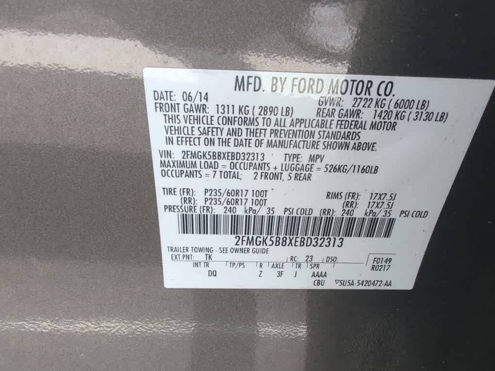 Used 2014 Mineral Grey Metallic Ford SE image 7