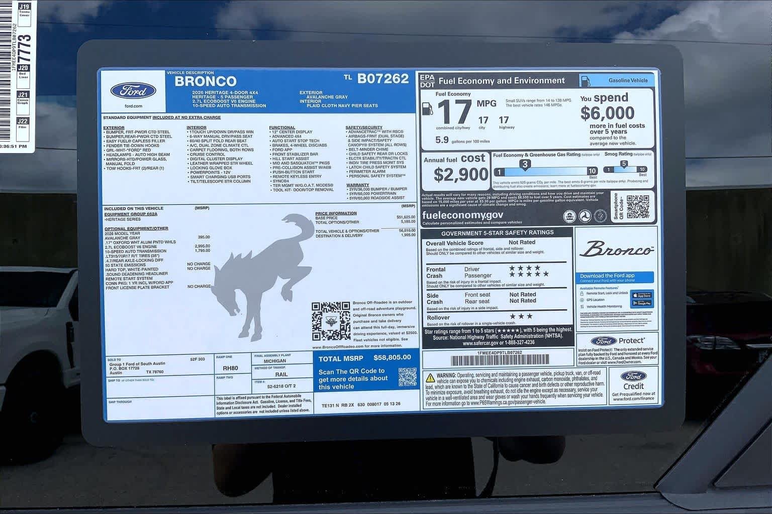 New 2026 Avalanche Gray Ford Heritage Edition image 21