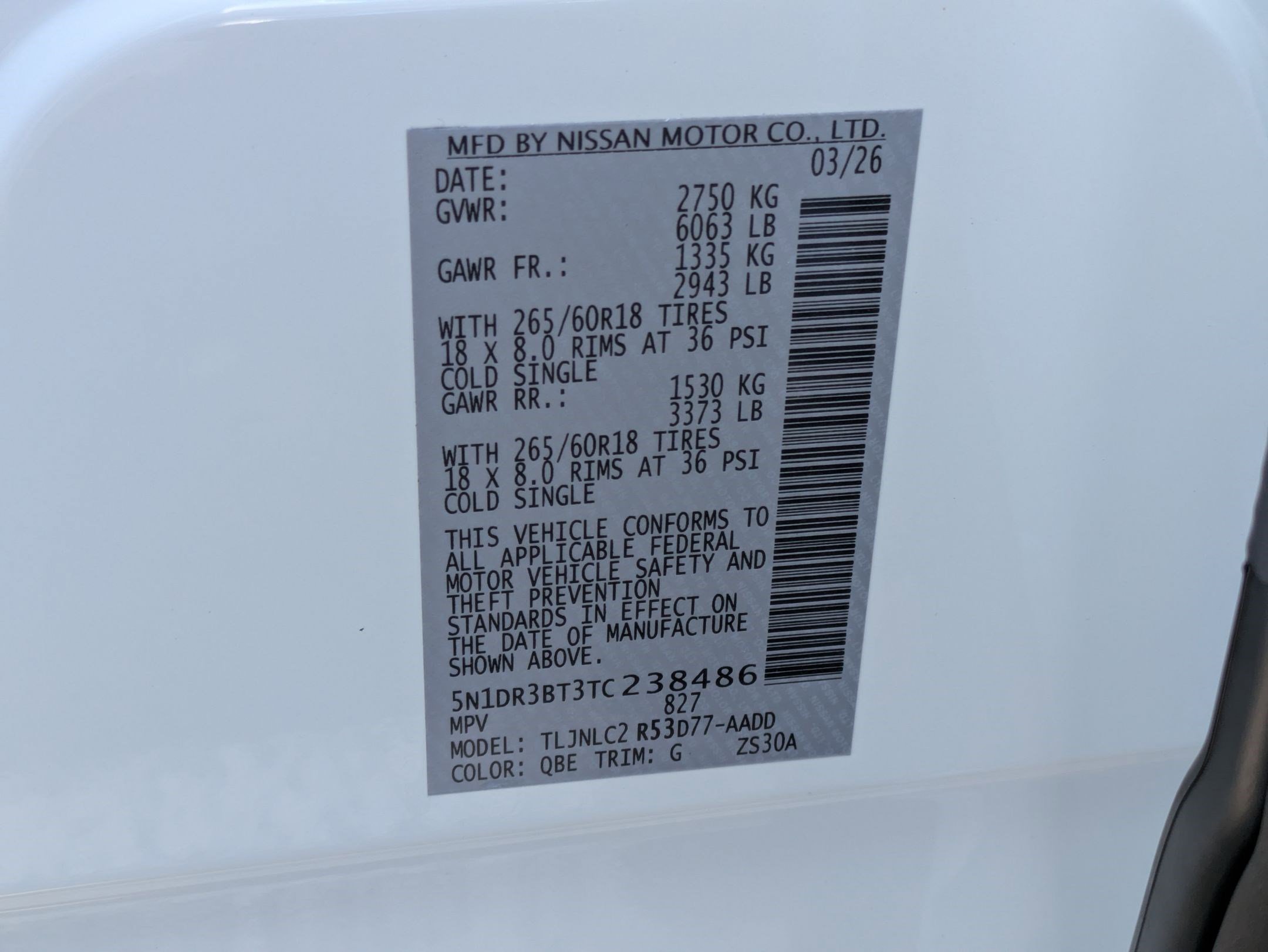 New 2026 Everest White Pearl TriCoat Nissan Rock Creek® image 16
