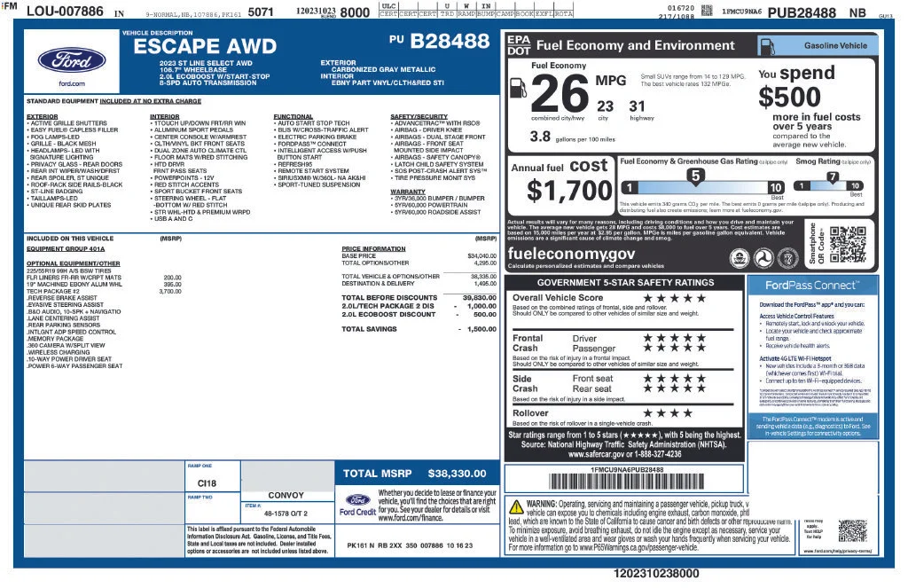 Certified Used 2023 Gray Metallic Ford ST-Line Select image 2