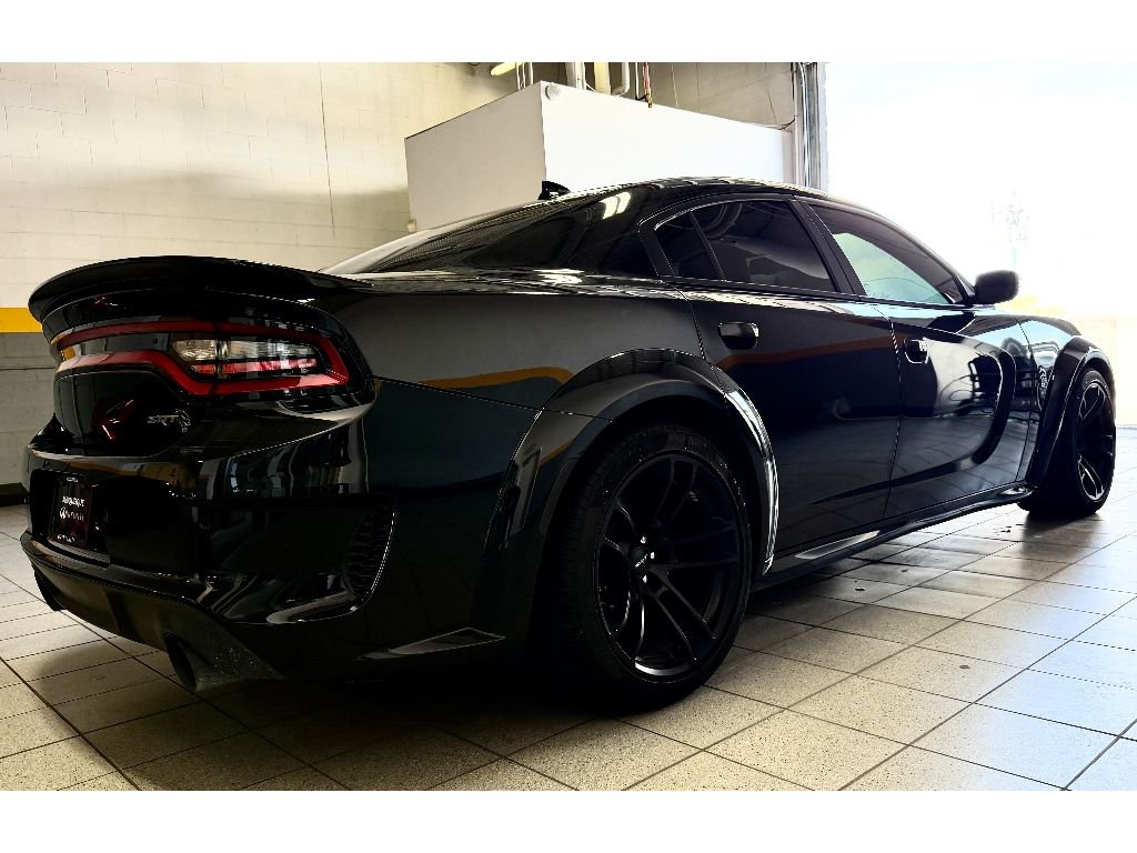 Used 2022 Pitch Black Clearcoat Dodge SRT Hellcat Widebody image 3