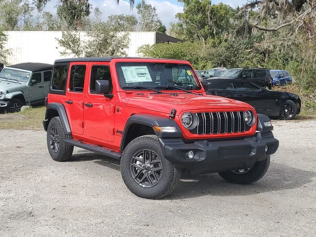New 2025 Firecracker Red Clear-Coat Exterior Paint Jeep Sport S image 32