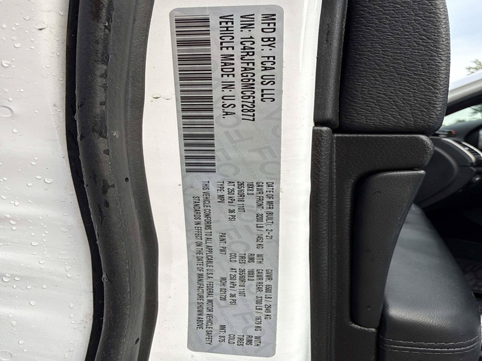 Used 2021 Bright White Clea Jeep Laredo E image 33