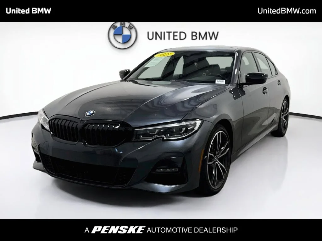 Used 2021 Mineral Grey Metallic BMW 330i xDrive image 1