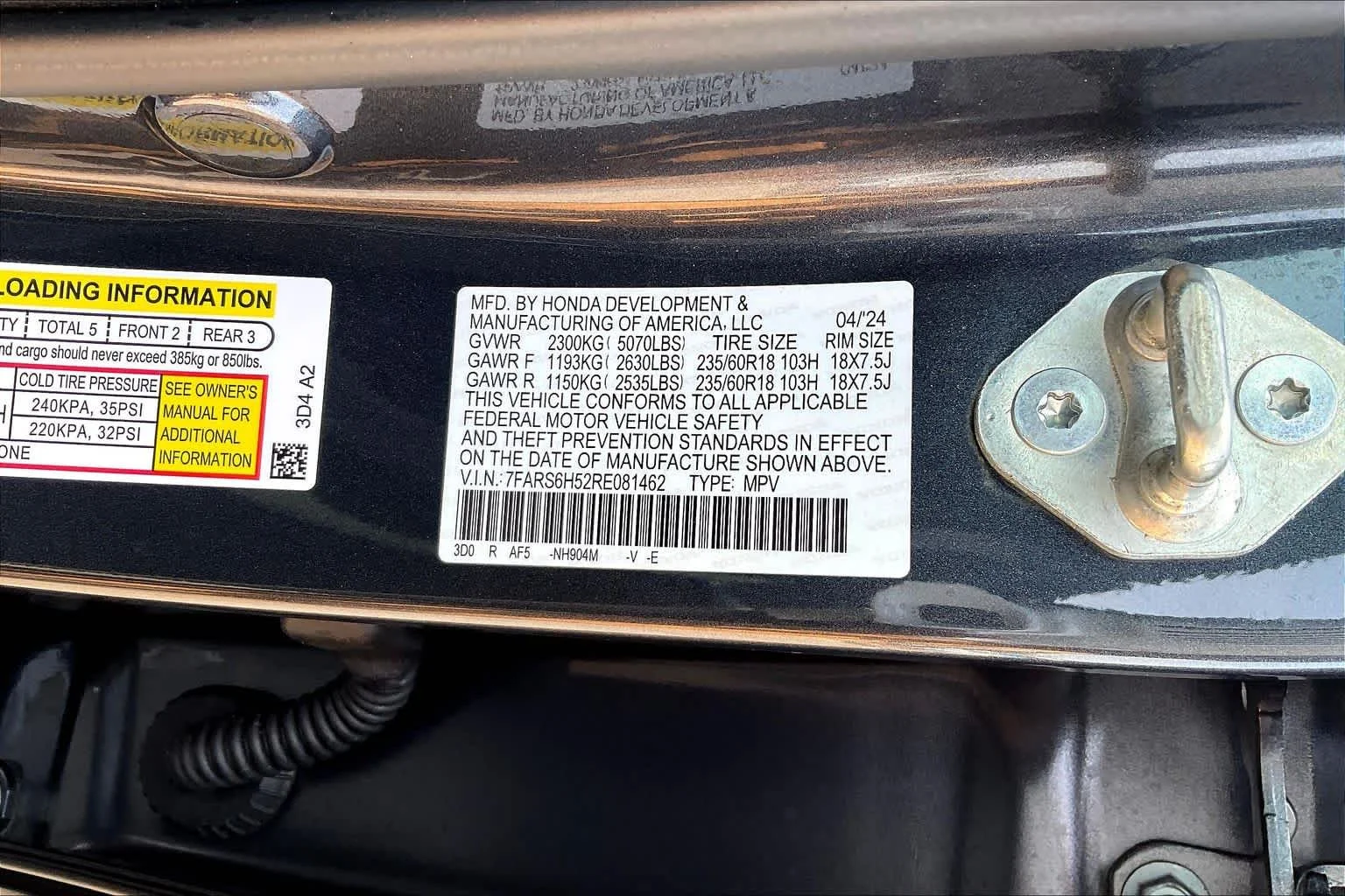 Certified Used 2024 Meteorite Gray Metallic Honda Sport image 34